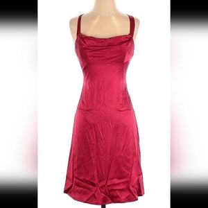 Shoshanna corset dress red satin $680 Dress 4 RARE